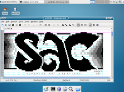 wxMEdit - view ASCII-Art file under Linux