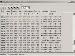 Main screen showing the program memory 