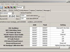 Device selection and configuration panel