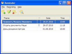wxRemainder Screenshot 1