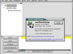 Opened Project with about box
