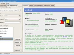 wxWidgets Package Manager running on wxGTK