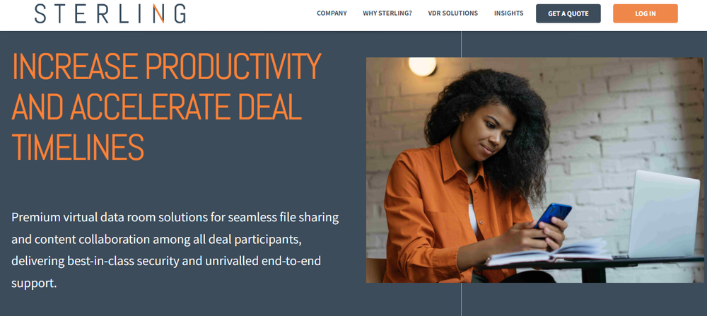 Sterling Virtual Data Room Screenshot 1