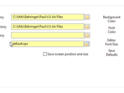 Setup Screen