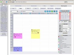 Week view of a user in the shared agenda (Web 1.0)