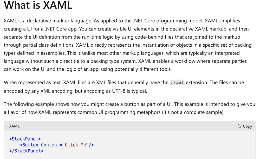 XAML Screenshot 1