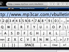 AMP browser with onscreen keyboard