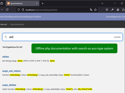 Offline php documentation search-as-you-type