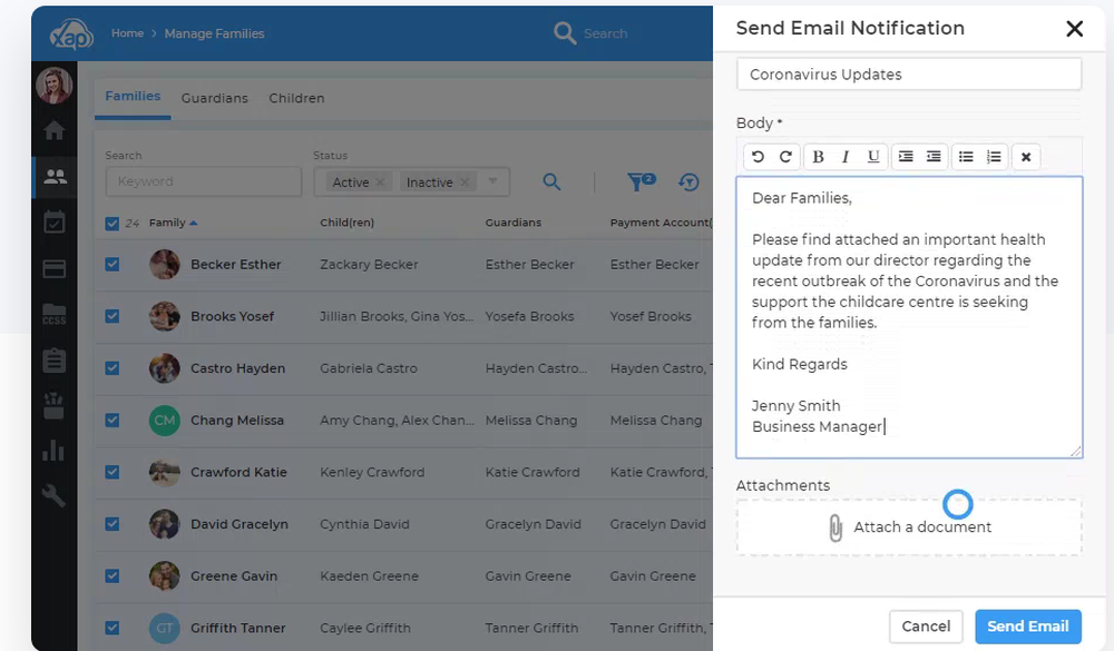 Xap Childcare Screenshot 1