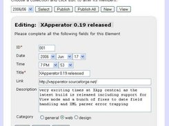 Sample edit interface