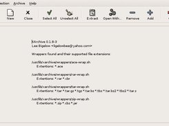 xarchive 0.1.8 with an empty start-up