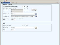 Apache Tomcat and Apache Axis installation view