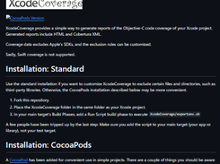 XcodeCoverage Screenshot 1