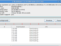 Downloading of Debian ISO, Download Window, Screeshot By Xubuntu4iran