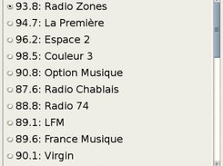 XDRadio station selection window