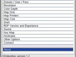 XDrdesktop v.1.2 Main Menu