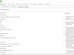 Industry standards requirement templates