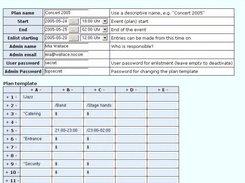 Editing a plan template