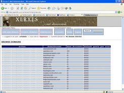 Xerxes opening page in Super Domain Manager mode