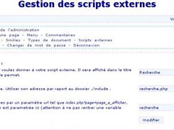 External Scripts Management - Gestion des scripts externes