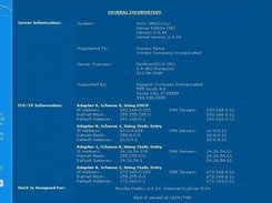 Displays general information about the server.
