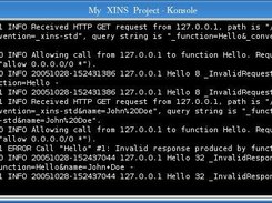 Konsole showing log messages at runtime