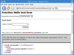 Test form for a XINS function