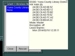 Xiwtool can display a popup window with information about Wireless Access Points.