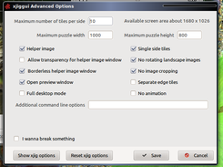 Advanced Options screen
