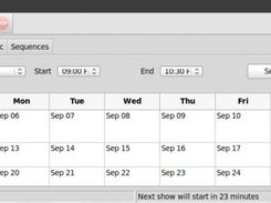 xLights Scheduler on Linux - showing calendar