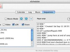 xLights Scheduler on a Mac - showing a playlist