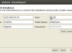 xls2ora databse informations