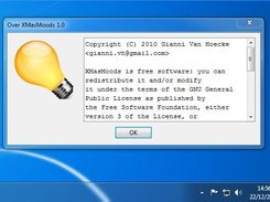 XMasMoods running on Microsoft Windows 7