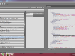 XML Mill on Windows 7 using "Dark" theme and verbose element display.