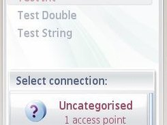 Test application - selecting connection type