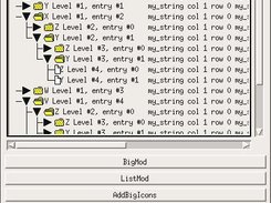 Example of XmNllist widget in tree mode.