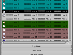 Example of XmNlItBox widget with different items background colors