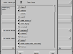 select layout dialog
