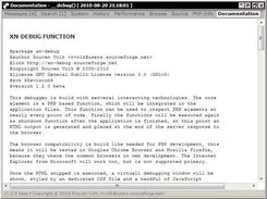 Screenshot Documentation in xn.debug 1.2.0 beta 