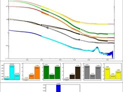 Multiple SAXS and SANS data sets fitted for DMPC stabilized Tetracosan nanoparticles.