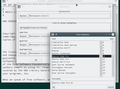 New font dialog