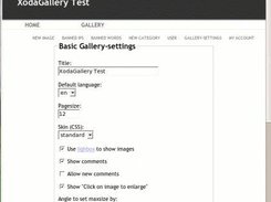 Basic settings panel version 0.2.1 (advanced settings below)