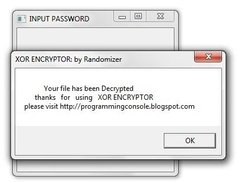 xor encrypt  : decryption successful 