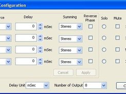 Output Configuration dialog
