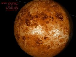 Venus seen  from the earth