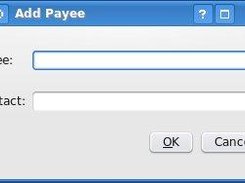 Payee entry window