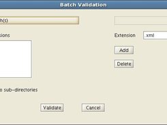 Batch validation dialog