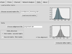 xPyder can compare matrices, optionally using a user-provided alignment to make the match