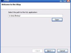 XRap Wizard Start Page on Windows