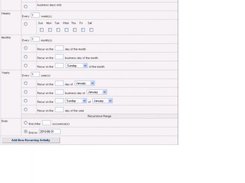 Recurring Activity Configuration